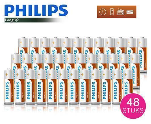 Oprecht in beroep gaan Validatie 48 AA of AAA Philips LongLife Batterijen - DealWizard.nl