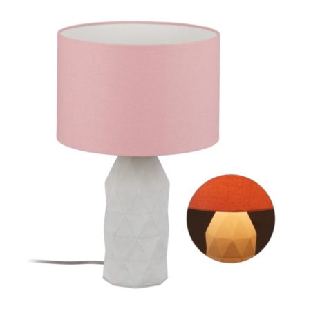 Relaxdays tafellamp industrieel roze