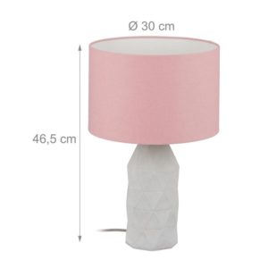 Relaxdays tafellamp industrieel roze afmeting