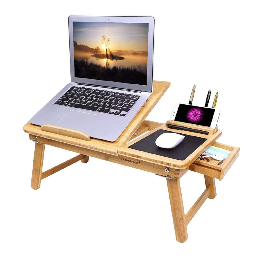 Promoten Autonomie op tijd iBella Living inklapbare laptoptafel verstelbare bedtafel met  telefoonhouder - DealWizard.nl